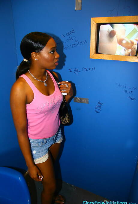 Gloryhole Initiations invites you to browse their free pictures with Raven Sky in sex scene with dude